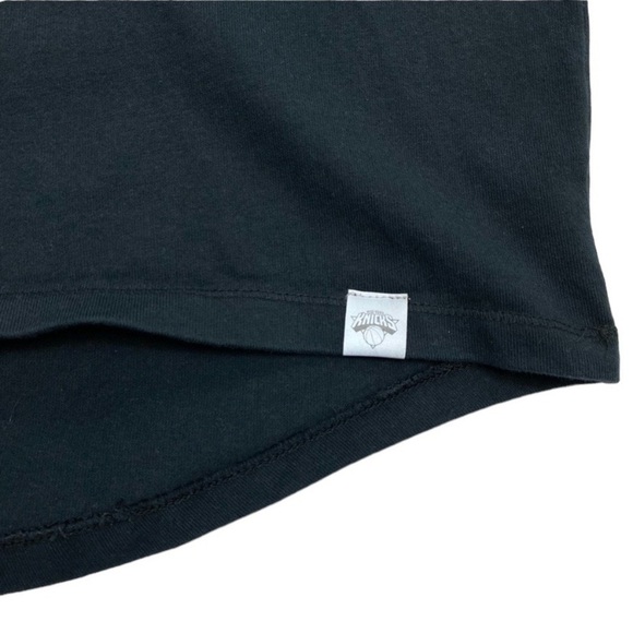 NIKE Knicks Big Logo Short-Sleeve Hoodie Sweatshirt in Black Size L - Picture 6 of 10